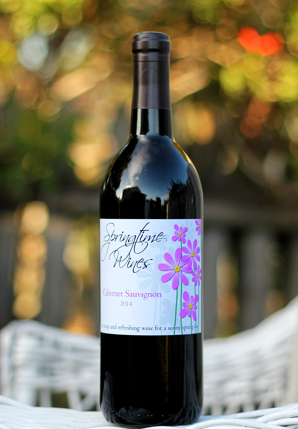 wine with custom label