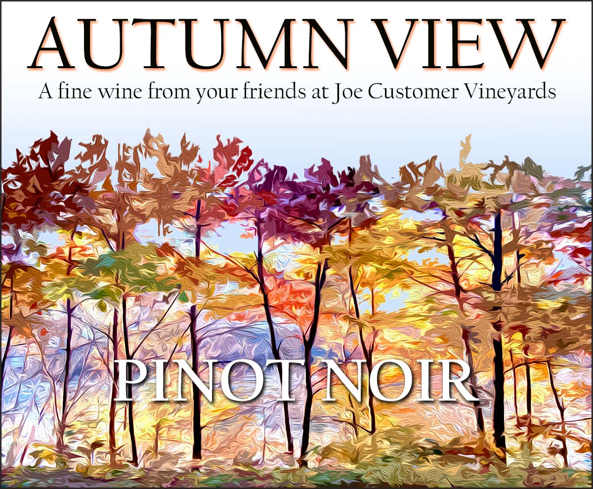 custom wine label of abstract colorful autumn trees