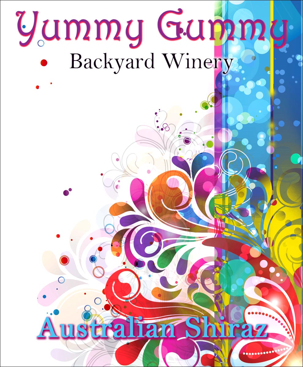 abstract custom wine label