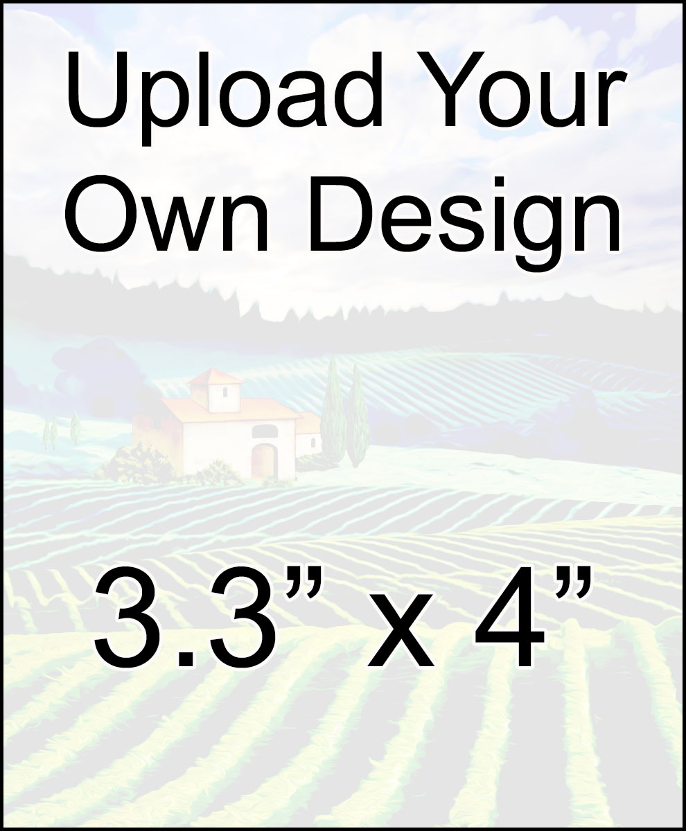 blank reusable custom wine label for you to upload your own image