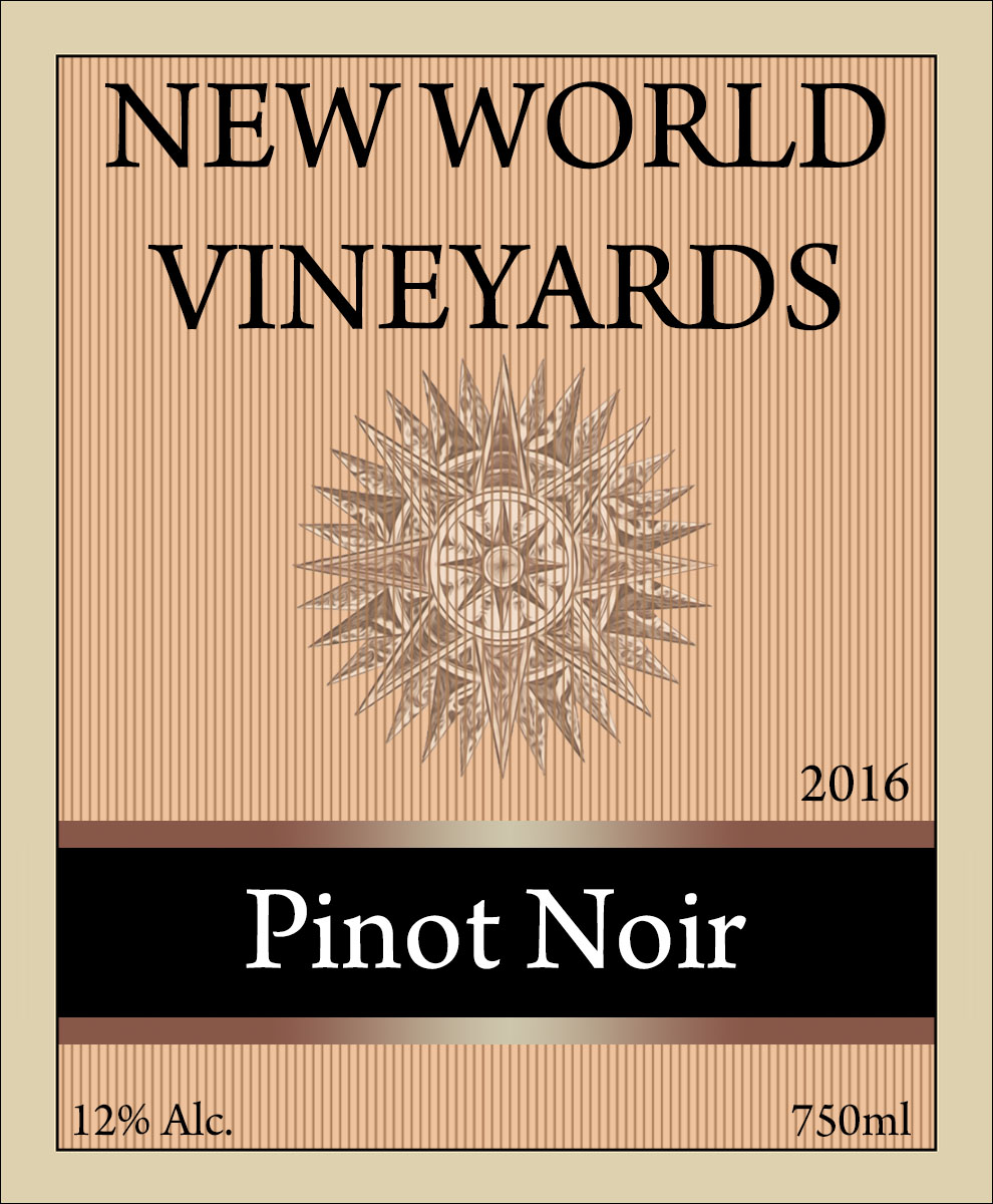 new world custom wine label