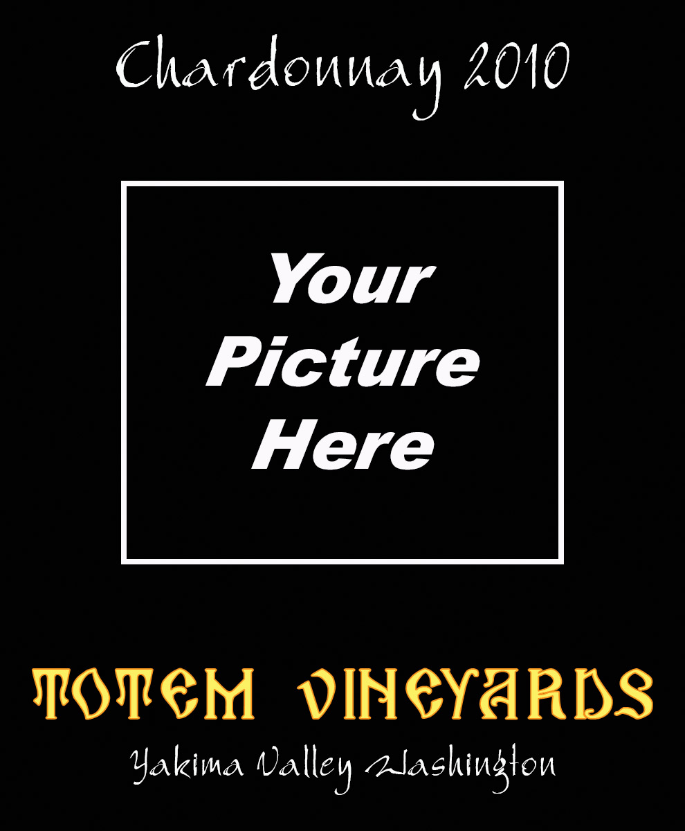 black custom wine labels intended for you to insert your own picture