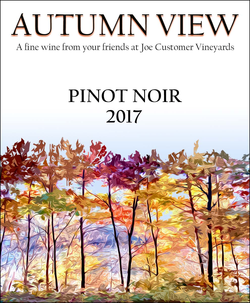 autumn colors custom wine label