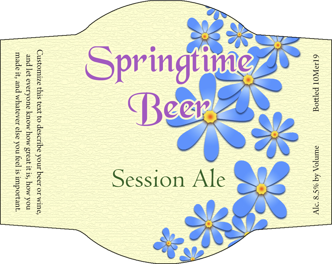 flower custom personalized beer label